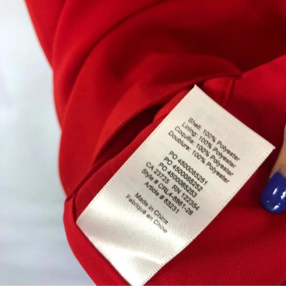 Aritzia Wilfred Neuchatel Off  Shoulder Ruffle Dress Red Mini Dress - XXS - Picture 7 of 9